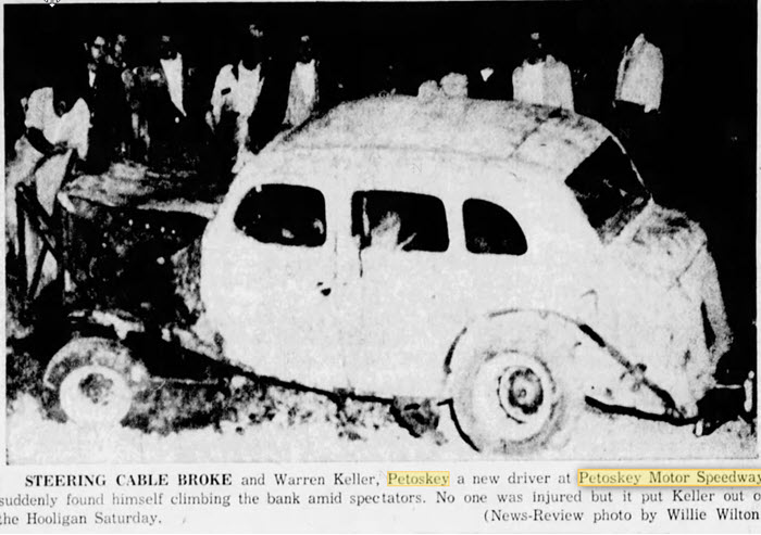 Petoskey Motor Speedway - July 14 1958 Article (newer photo)